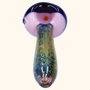 Gold Fume Double Blown Bubble Trap Pipe - 4.5 in