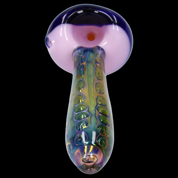 Gold Fume Double Blown Bubble Trap Pipe - 4.5 in