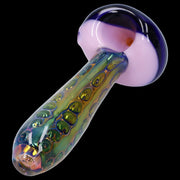 Gold Fume Double Blown Bubble Trap Pipe - 4.5 in