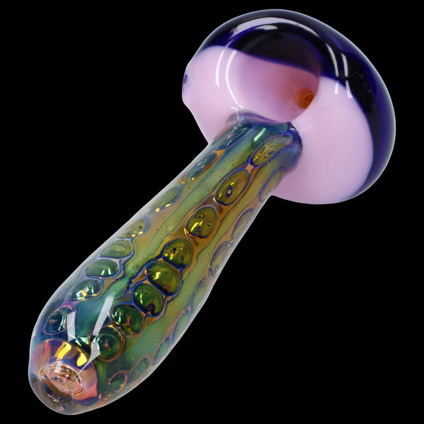 Gold Fume Double Blown Bubble Trap Pipe - 4.5 in
