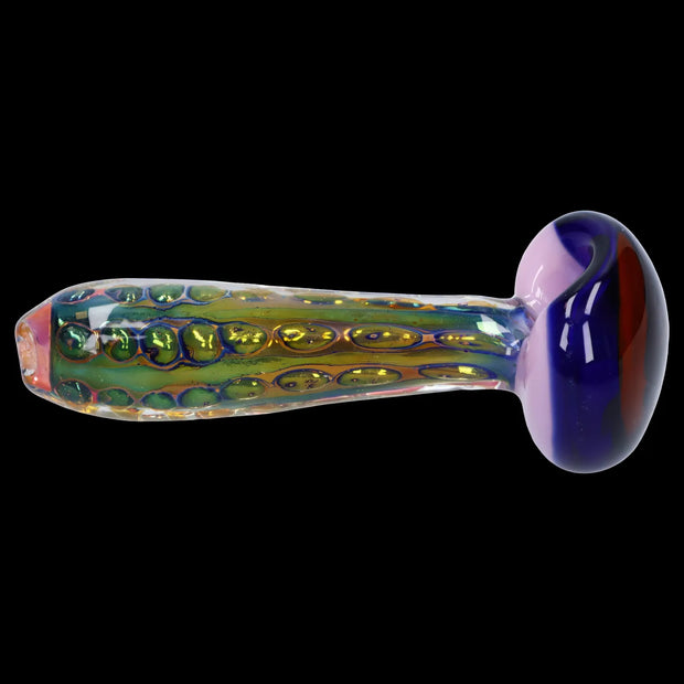 Gold Fume Double Blown Bubble Trap Pipe - 4.5 in