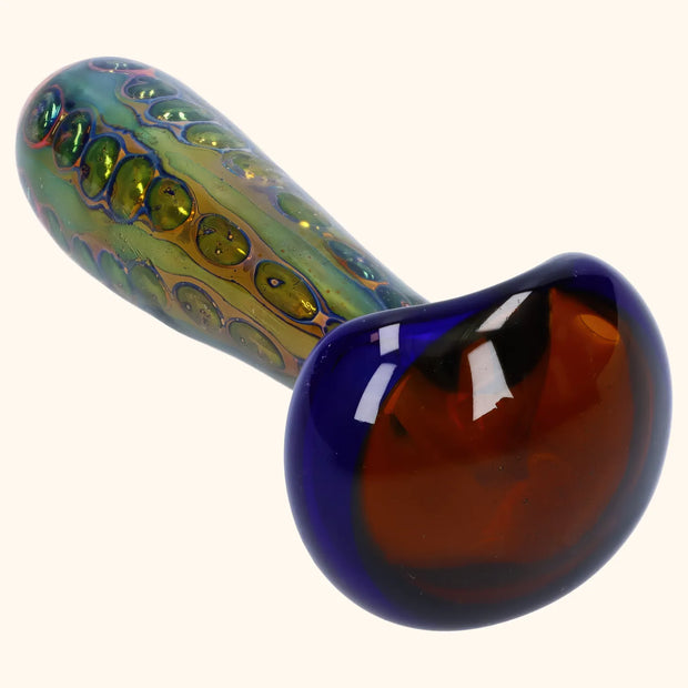 Gold Fume Double Blown Bubble Trap Pipe - 4.5 in