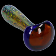Gold Fume Double Blown Bubble Trap Pipe - 4.5 in