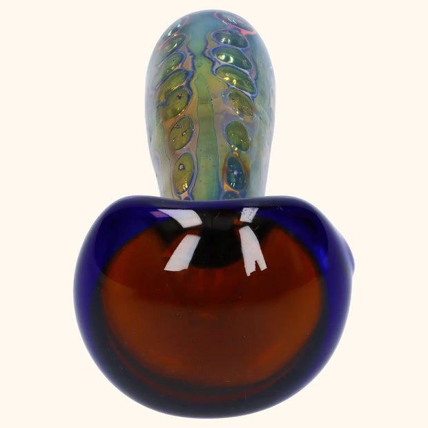 Gold Fume Double Blown Bubble Trap Pipe - 4.5 in