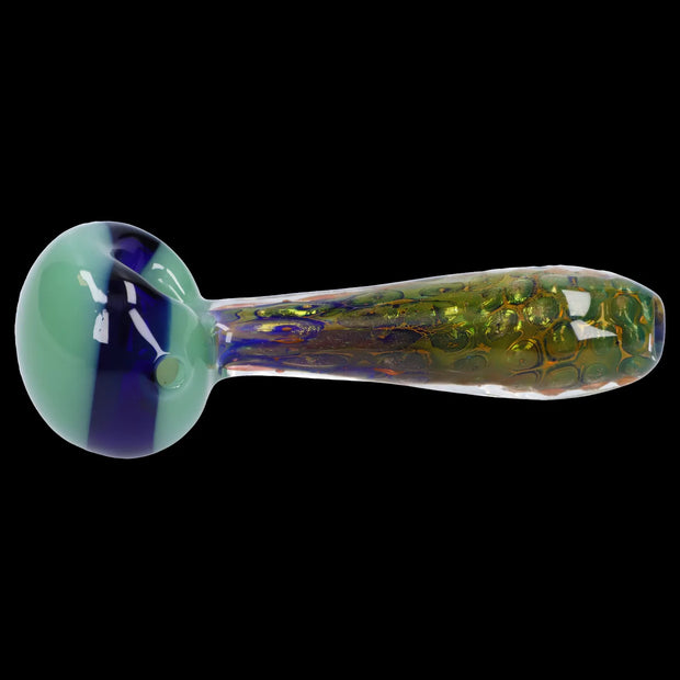 Gold Fume Double Blown Bubble Trap Pipe - 4.5 in