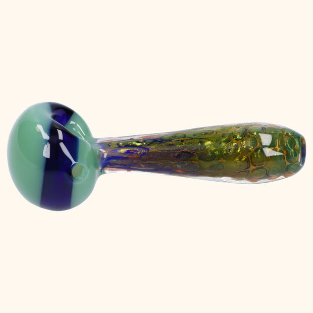 Gold Fume Double Blown Bubble Trap Pipe - 4.5 in