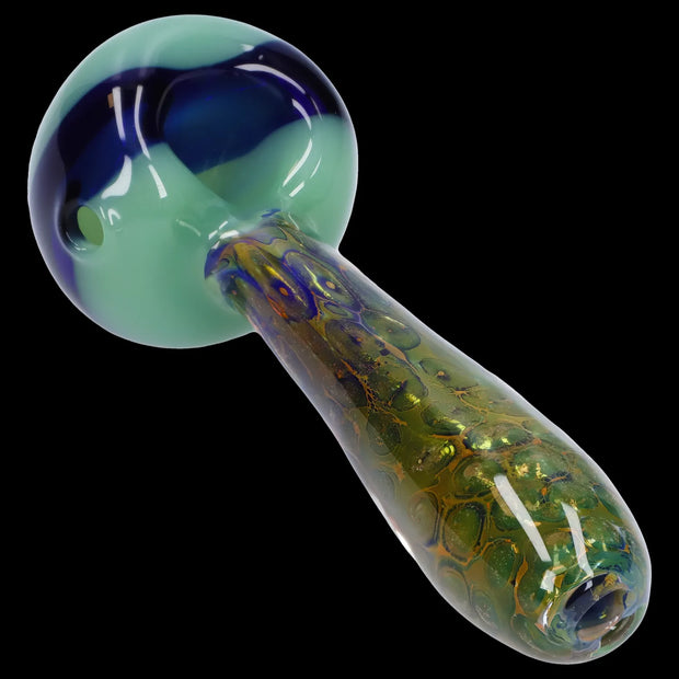 Gold Fume Double Blown Bubble Trap Pipe - 4.5 in