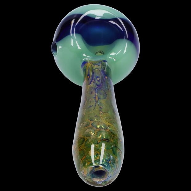 Gold Fume Double Blown Bubble Trap Pipe - 4.5 in
