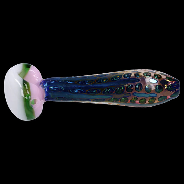 Gold Fume Double Blown Bubble Trap Pipe - 4.5 in