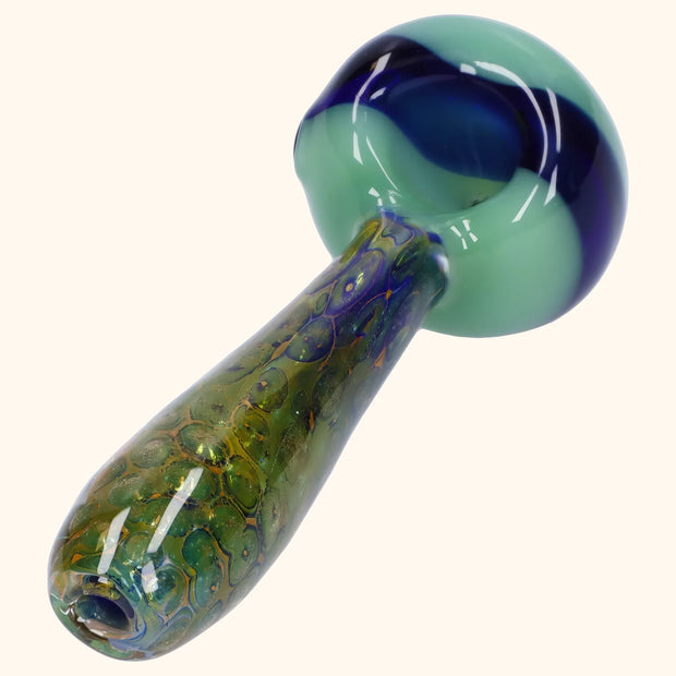 Gold Fume Double Blown Bubble Trap Pipe - 4.5 in