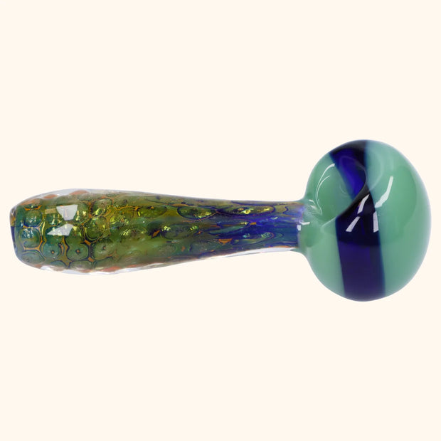 Gold Fume Double Blown Bubble Trap Pipe - 4.5 in