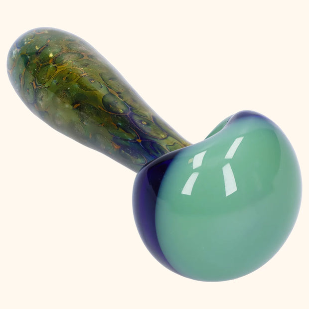 Gold Fume Double Blown Bubble Trap Pipe - 4.5 in