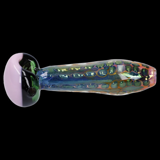 Gold Fume Double Blown Bubble Trap Pipe - 4.5 in