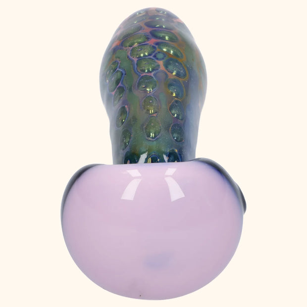 Gold Fume Double Blown Bubble Trap Pipe - 4.5 in