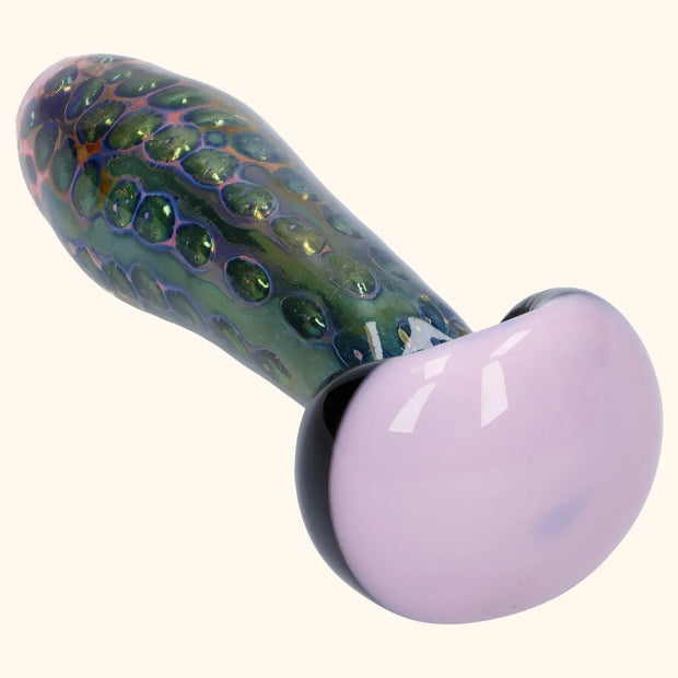 Gold Fume Double Blown Bubble Trap Pipe - 4.5 in