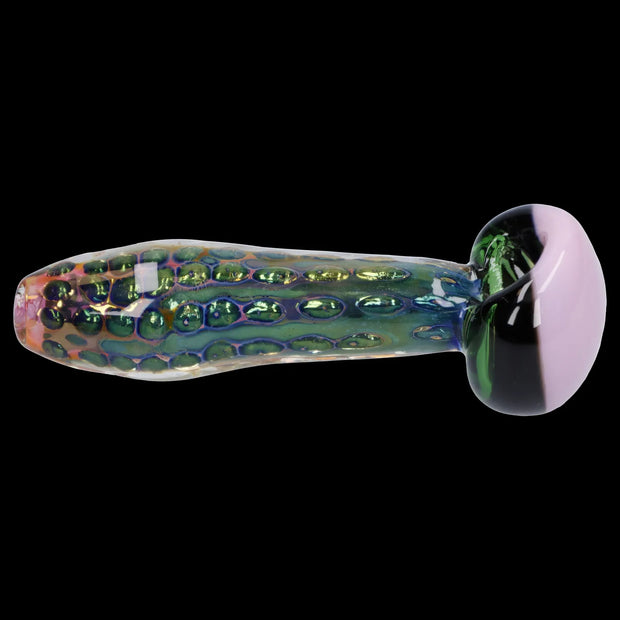 Gold Fume Double Blown Bubble Trap Pipe - 4.5 in