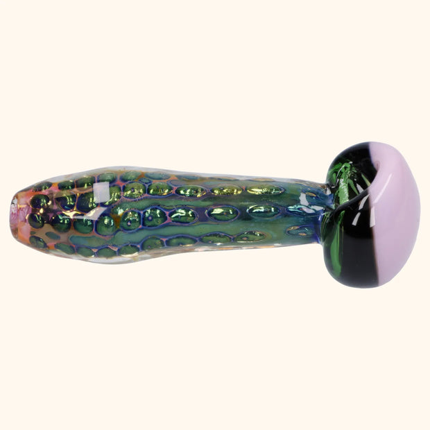 Gold Fume Double Blown Bubble Trap Pipe - 4.5 in