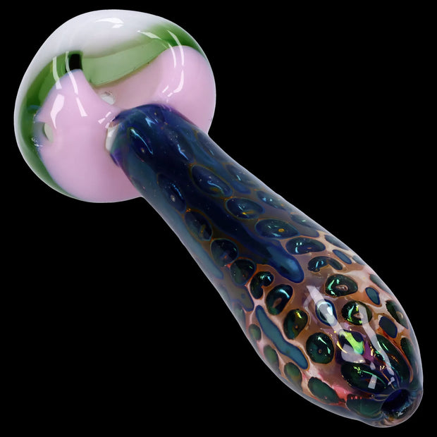 Gold Fume Double Blown Bubble Trap Pipe - 4.5 in