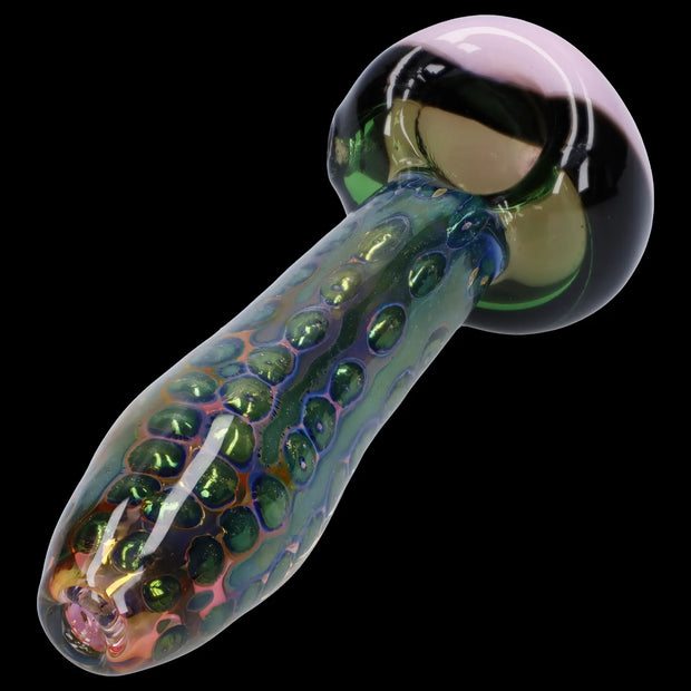 Gold Fume Double Blown Bubble Trap Pipe - 4.5 in