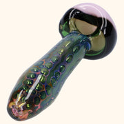 Gold Fume Double Blown Bubble Trap Pipe - 4.5 in
