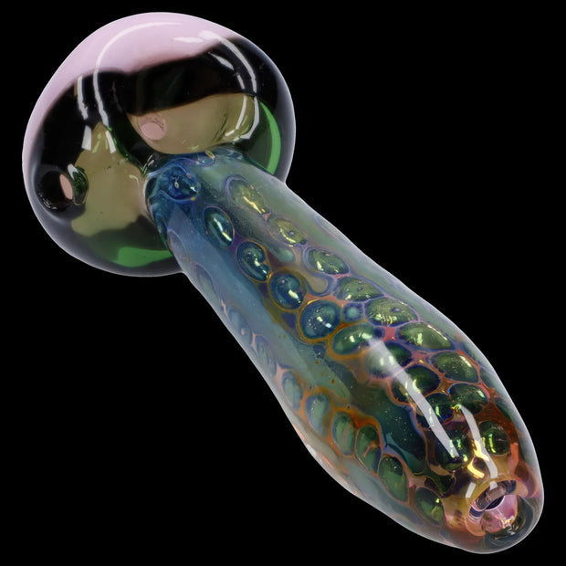 Gold Fume Double Blown Bubble Trap Pipe - 4.5 in