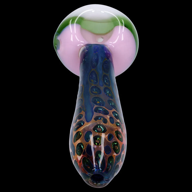 Gold Fume Double Blown Bubble Trap Pipe - 4.5 in