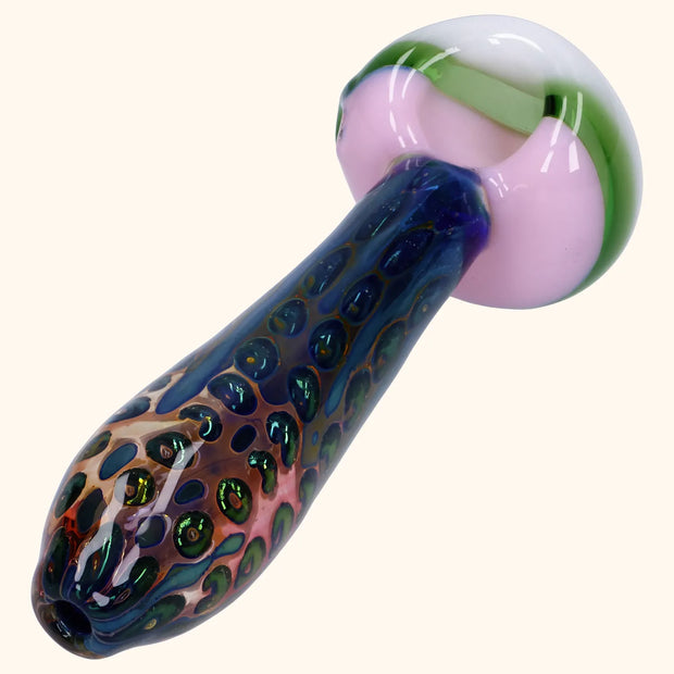 Gold Fume Double Blown Bubble Trap Pipe - 4.5 in