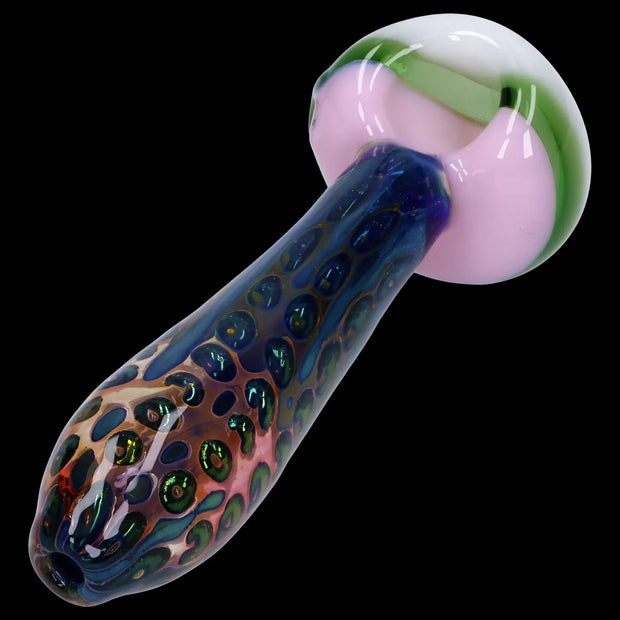 Gold Fume Double Blown Bubble Trap Pipe - 4.5 in