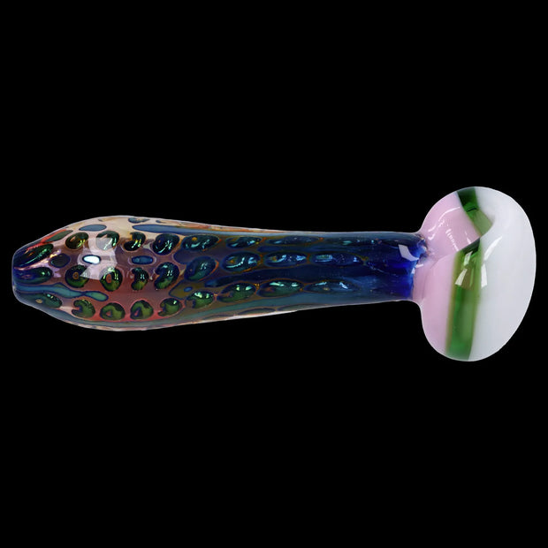 Gold Fume Double Blown Bubble Trap Pipe - 4.5 in