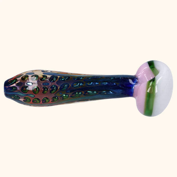 Gold Fume Double Blown Bubble Trap Pipe - 4.5 in