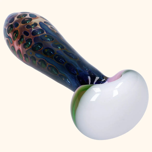 Gold Fume Double Blown Bubble Trap Pipe - 4.5 in