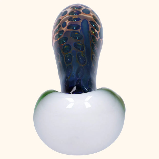 Gold Fume Double Blown Bubble Trap Pipe - 4.5 in