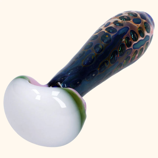 Gold Fume Double Blown Bubble Trap Pipe - 4.5 in