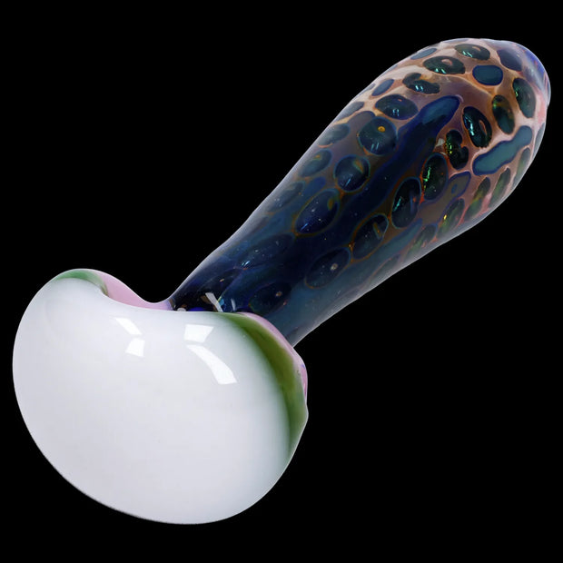 Gold Fume Double Blown Bubble Trap Pipe - 4.5 in