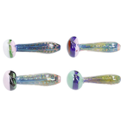 Gold Fume Double Blown Bubble Trap Pipe - 4.5 in