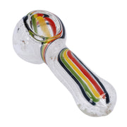 Twisted Rasta & White Art Pipe - 3.5 in