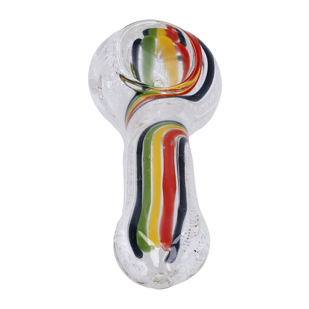 Twisted Rasta & White Art Pipe - 3.5 in