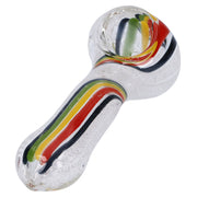 Twisted Rasta & White Art Pipe - 3.5 in
