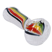 Twisted Rasta & White Art Pipe - 3.5 in