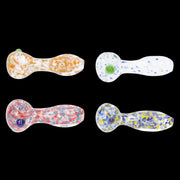 Frit Glass with Square Mouth Pipe - 3.5 in