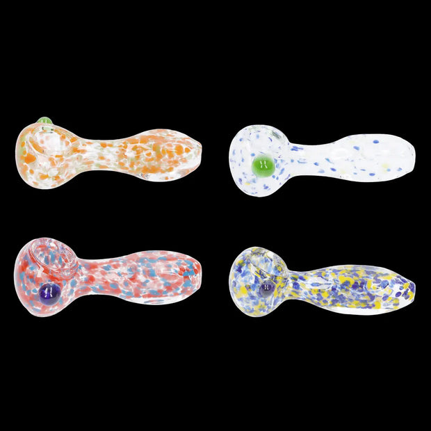 Frit Glass with Square Mouth Pipe - 3.5 in