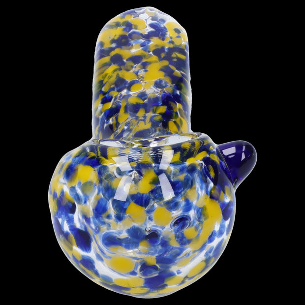 Frit Glass with Square Mouth Pipe - 3.5 in
