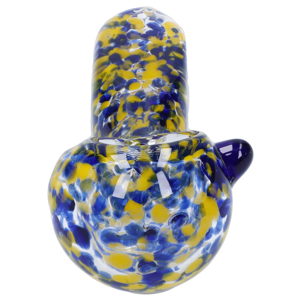 Frit Glass with Square Mouth Pipe - 3.5 in