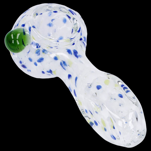 Frit Glass with Square Mouth Pipe - 3.5 in