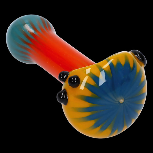 Colorful Reversal Art Spoon Pipe - 4.5 in