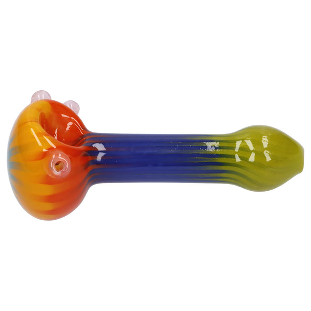 Colorful Reversal Art Spoon Pipe - 4.5 in