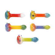 Colorful Reversal Art Spoon Pipe - 4.5 in