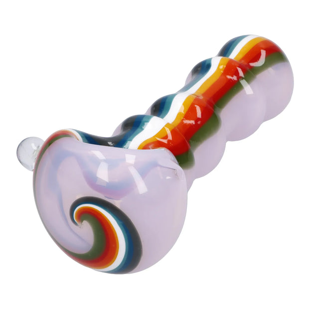 Slime Rasta Rainbow Spoon Pipe - 4.5 in