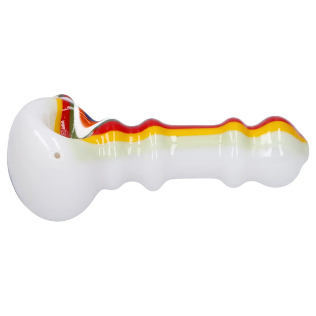 Slime Rasta Rainbow Spoon Pipe - 4.5 in