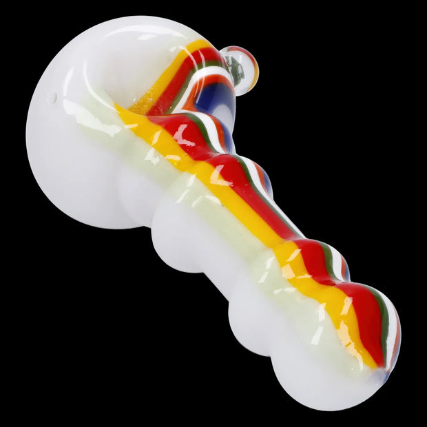 Slime Rasta Rainbow Spoon Pipe - 4.5 in